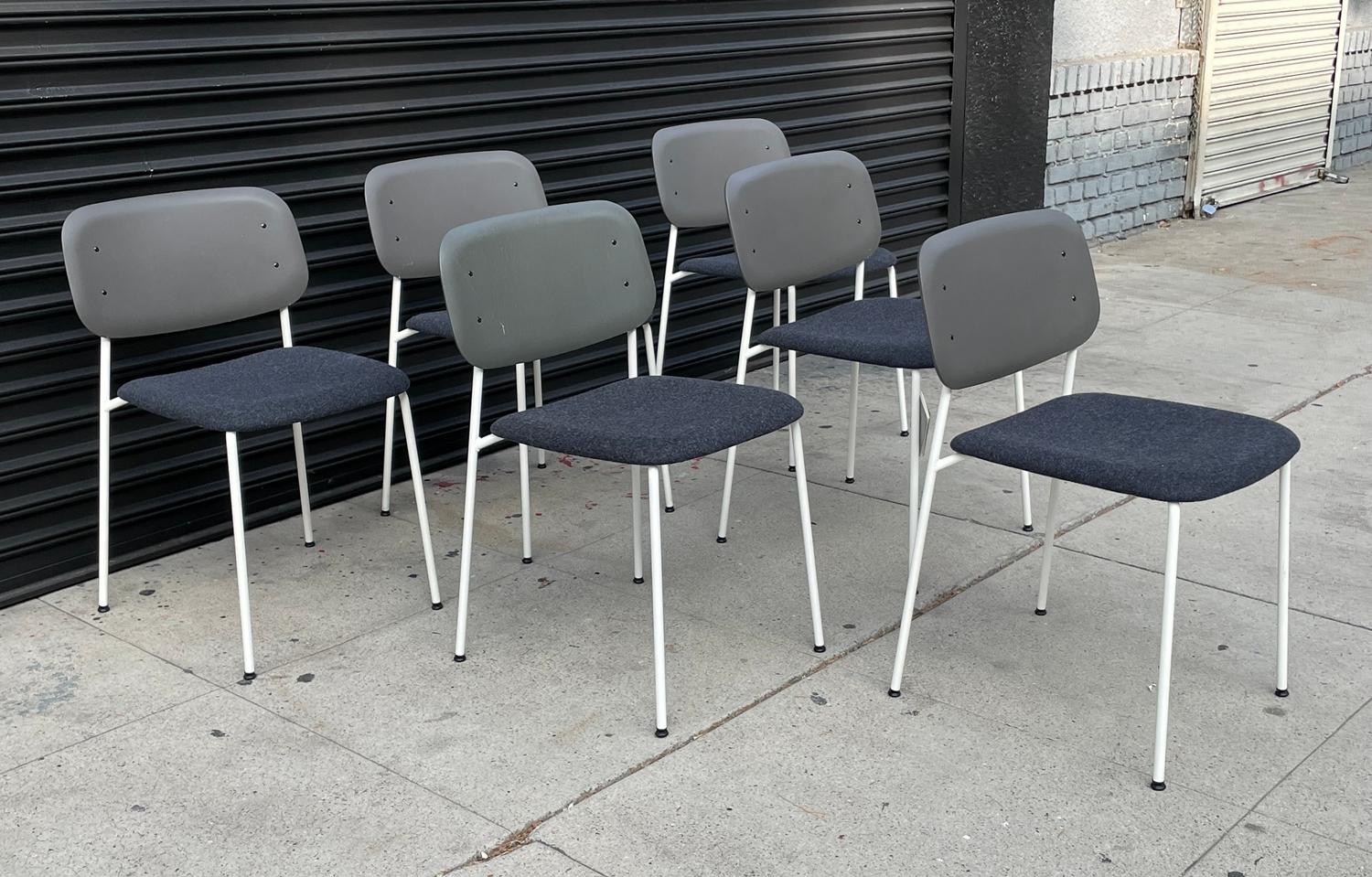 Danois Ensemble de 6 chaises empilables par Iskos-Berlin pour Hay Furniture en vente
