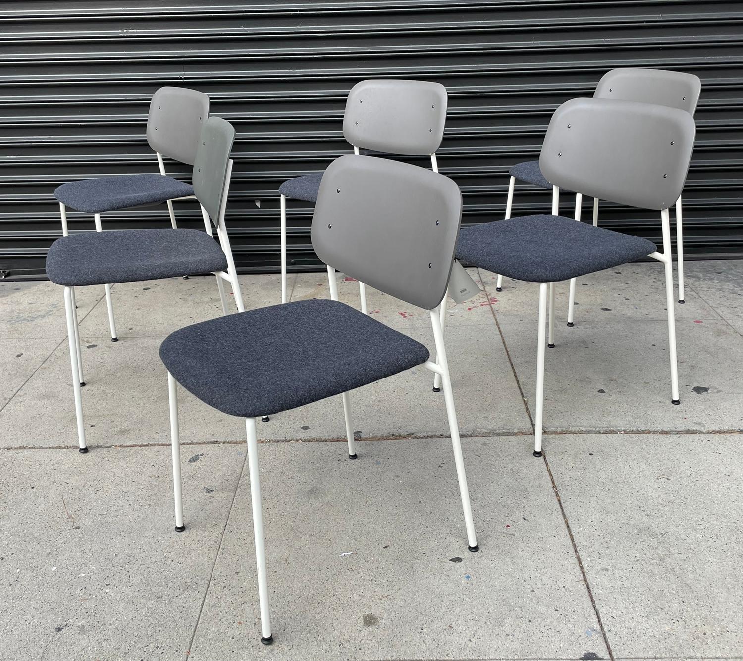 Contemporary Set of 6 Stackable Chairs by Iskos-Berlin for Hay Furniture For Sale