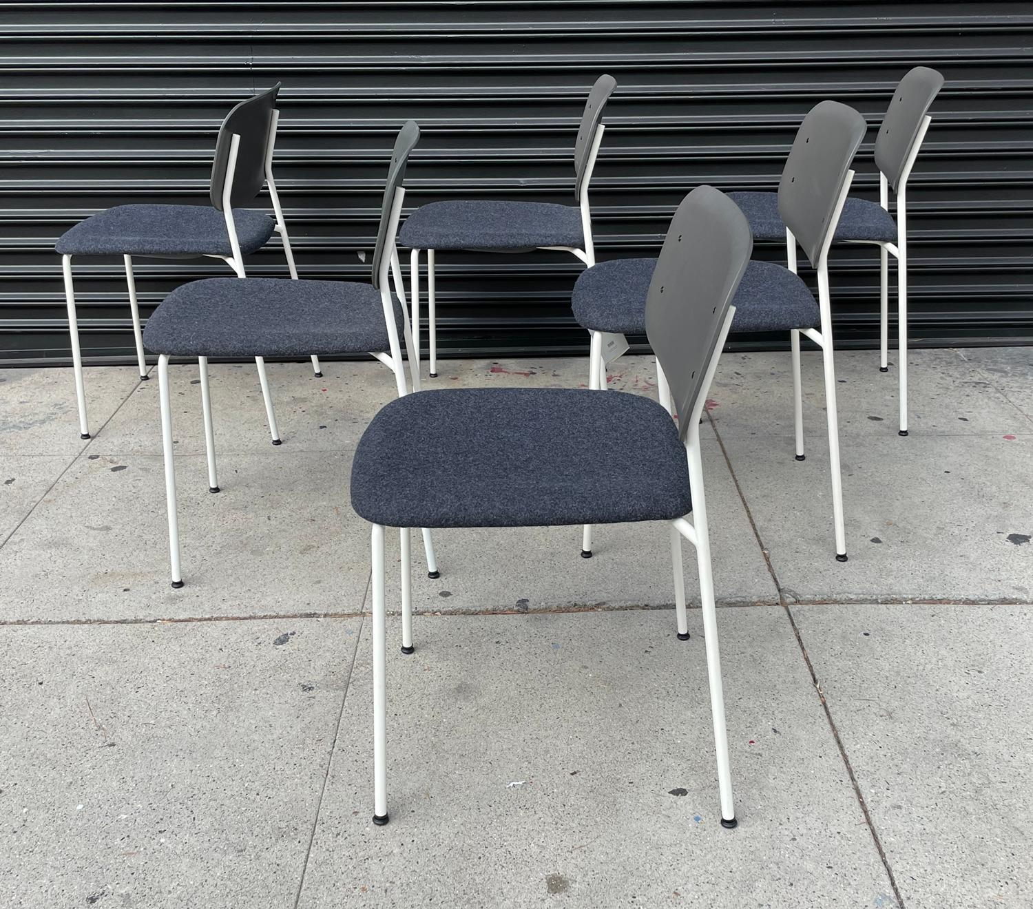 Upholstery Set of 6 Stackable Chairs by Iskos-Berlin for Hay Furniture For Sale