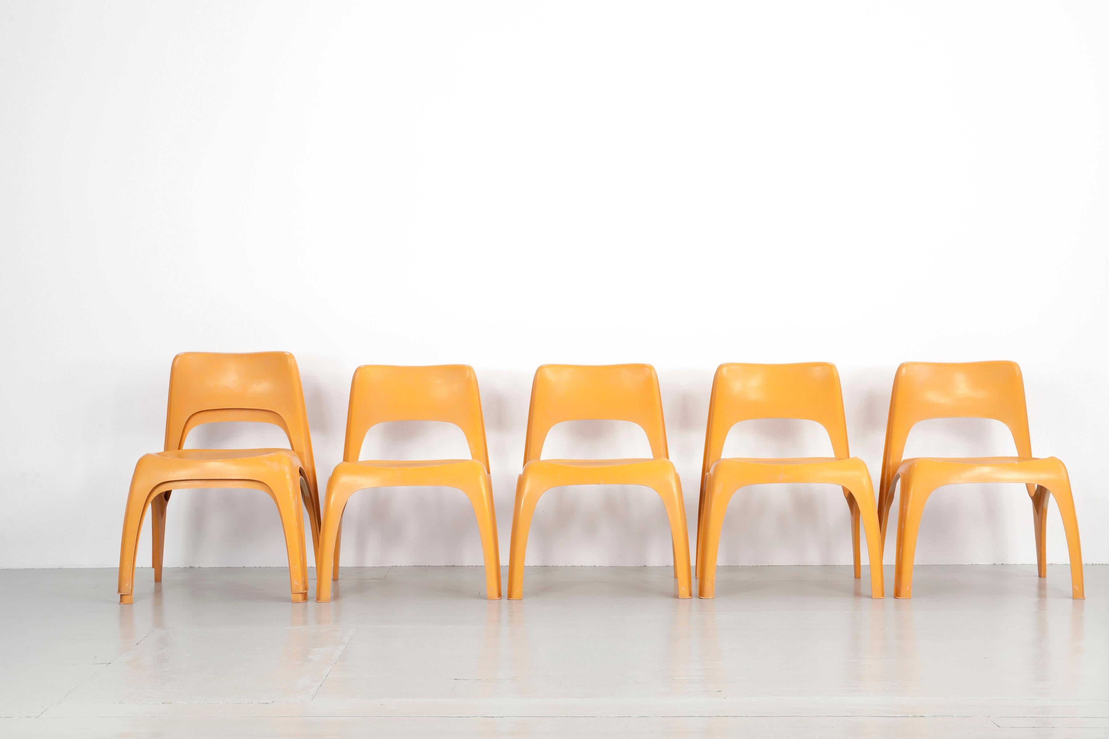 Ensemble de 6 chaises empilables, design de Preben Fabricius, par Interplast, Allemagne en vente 4