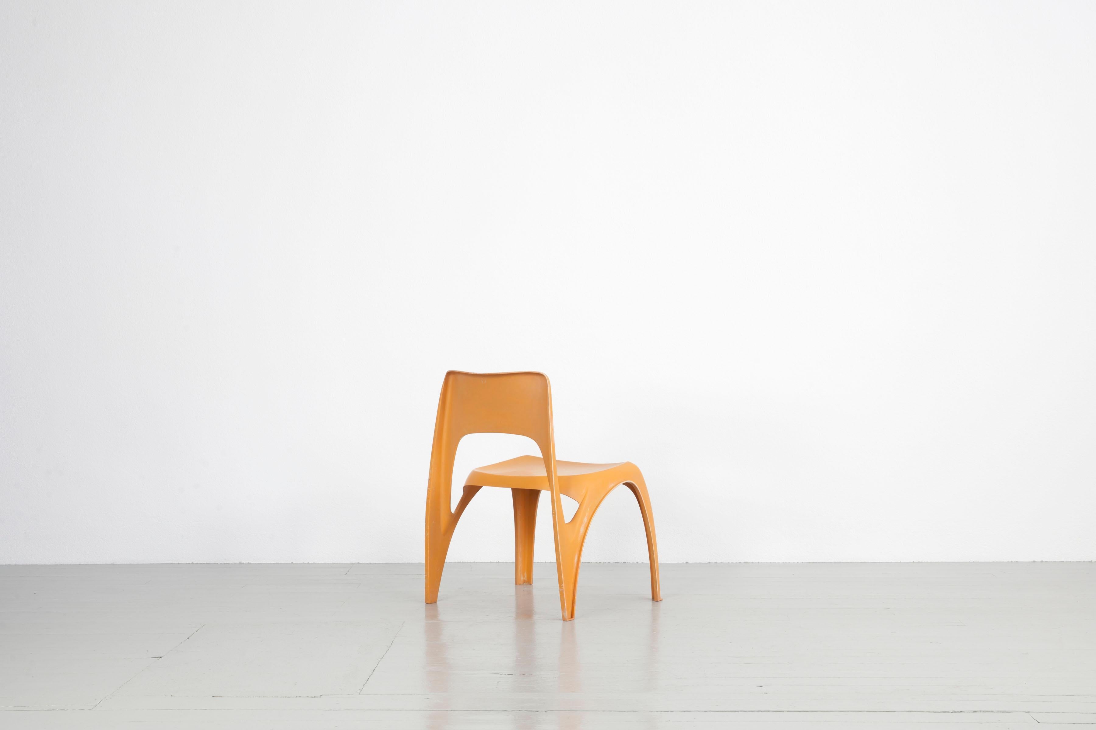 Allemand Ensemble de 6 chaises empilables, design de Preben Fabricius, par Interplast, Allemagne en vente