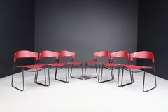 Set of 6 Stackable Chairs Paolo Favaretto & Airborne Assisa Italy 1980s