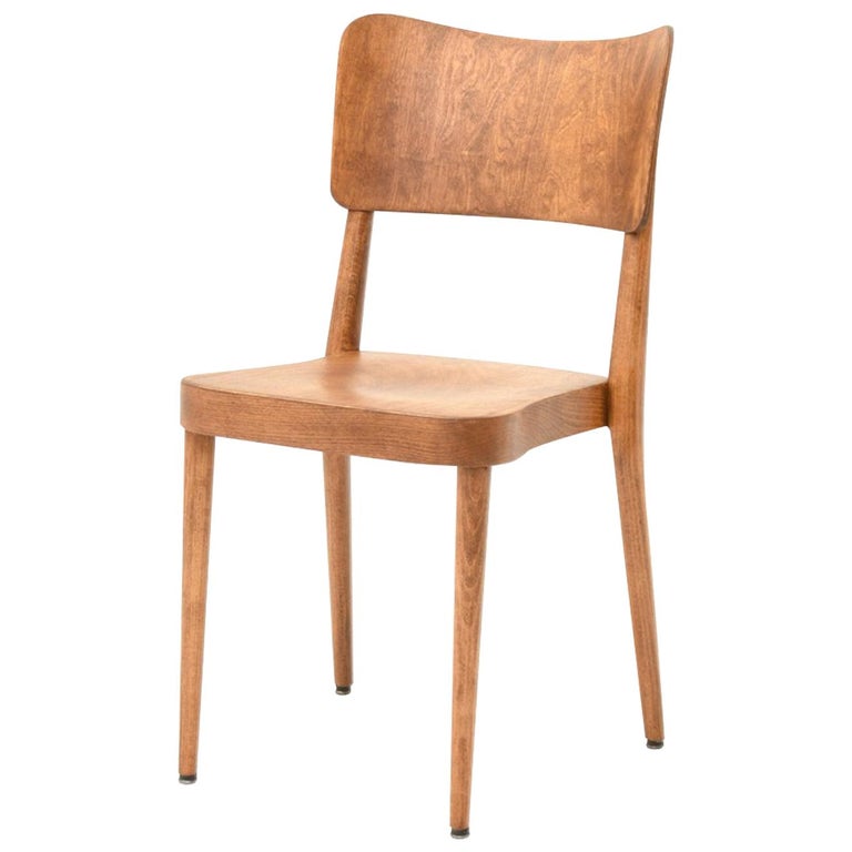 Set of 6 Stackable Dining Chairs Beech and Ply Wood Swiss Production
