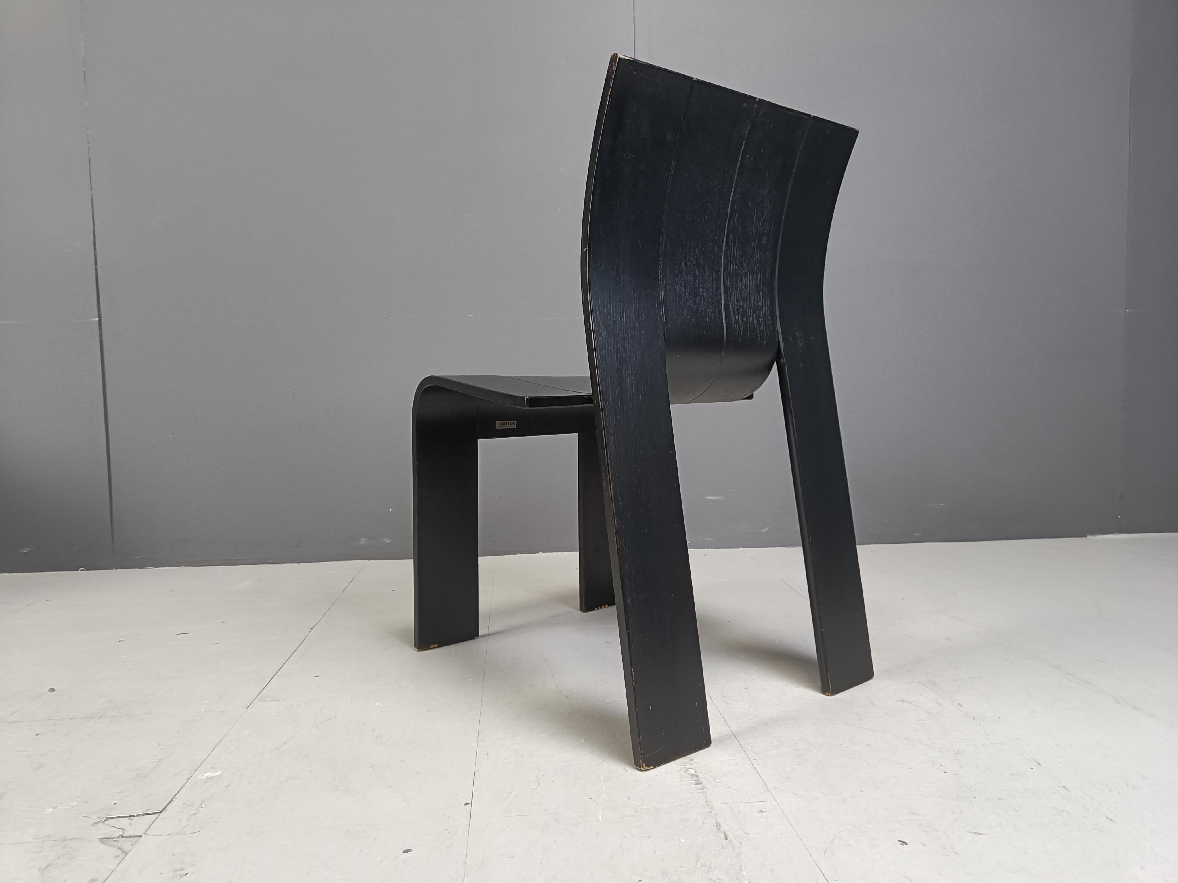 Set of 6 stackable Gijs Bakker Strip chairs, 1980s 6