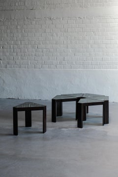 Set of 6 stackable side tables from Porada Arredi, 1970S