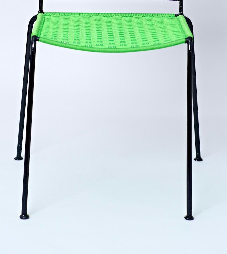 Set of 6 Stackable Woven Chairs For Sale 1