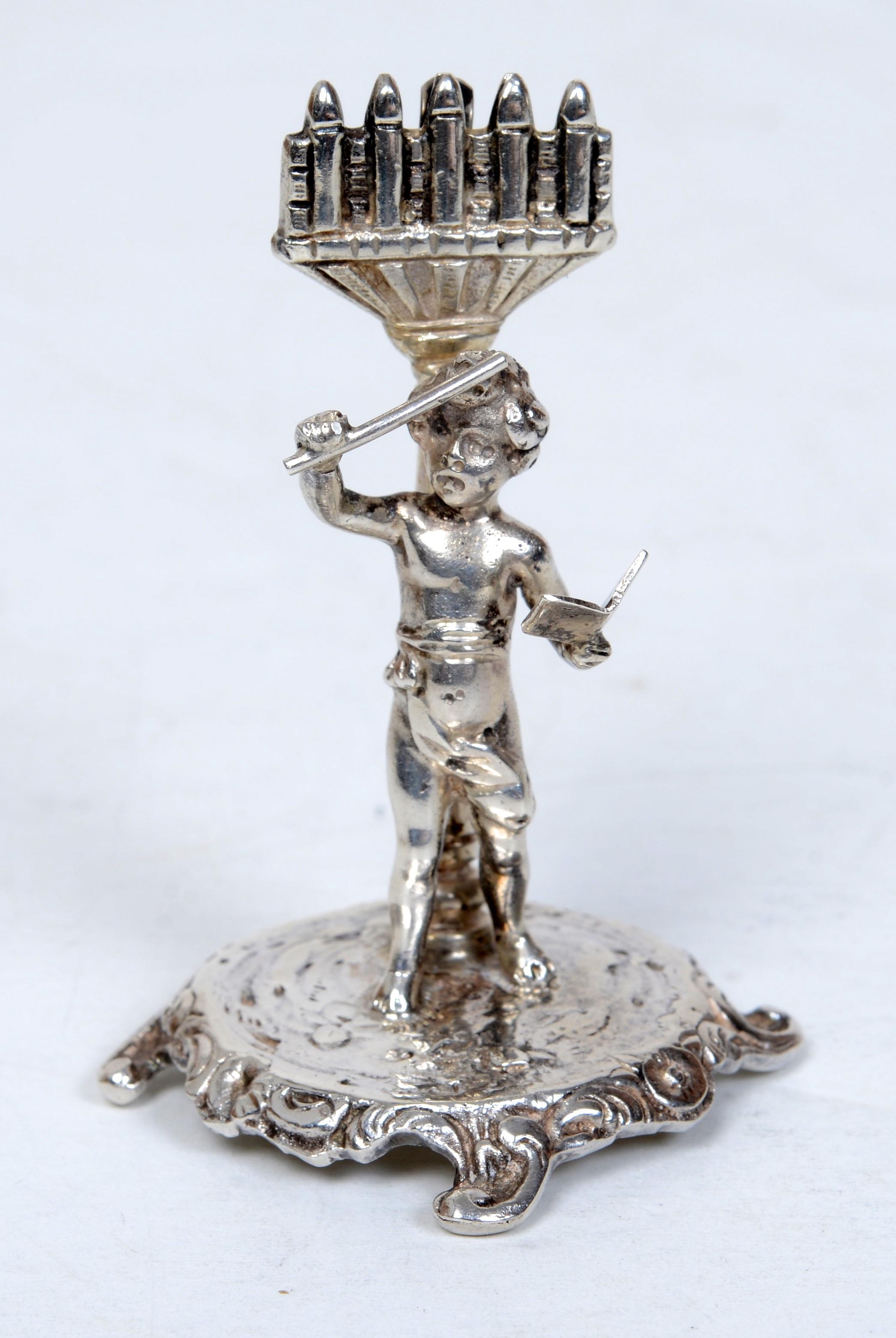 Satz von 6 Sterling Silber Geburtstag Platzkartenhalter mit Miniatur-Bandmitglieder (Gegossen) im Angebot