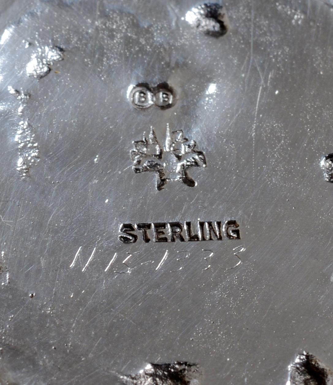 Satz von 6 Sterling Silber Geburtstag Platzkartenhalter mit Miniatur-Bandmitglieder im Angebot 2