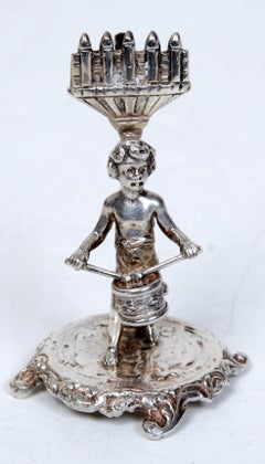 Set of 6 Sterling Silver Birthday Place Card Holders with Miniature Band Members