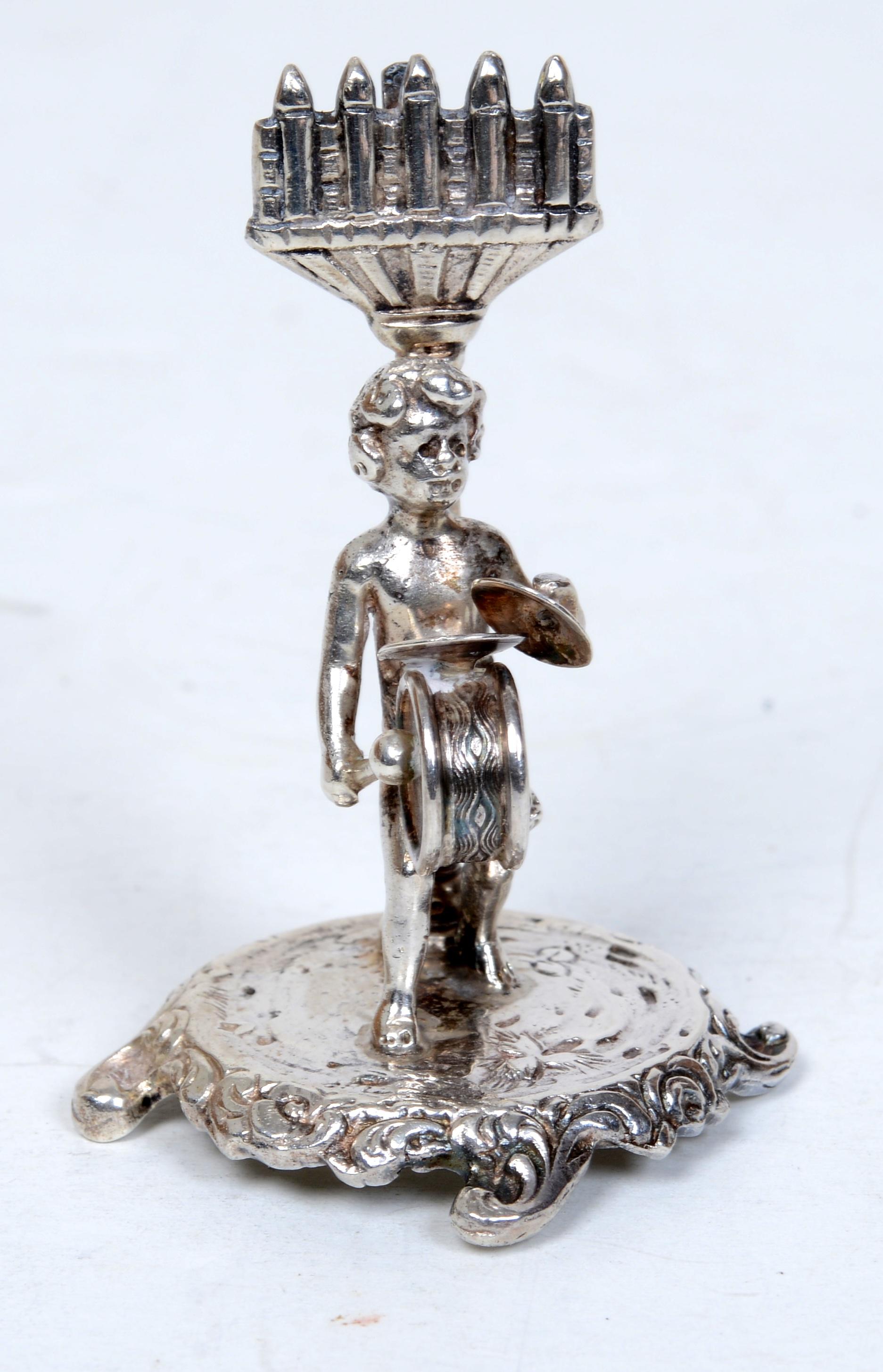 Satz von 6 Sterling Silber Geburtstag Platzkartenhalter mit Miniatur-Bandmitglieder (amerikanisch) im Angebot