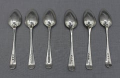 Set of 6 Sterling Silver Coffee Spoons by Peter, Ann & William Bateman