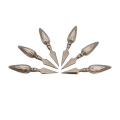 Set of 6 Sterling Silver Corn Cob Holders #18803