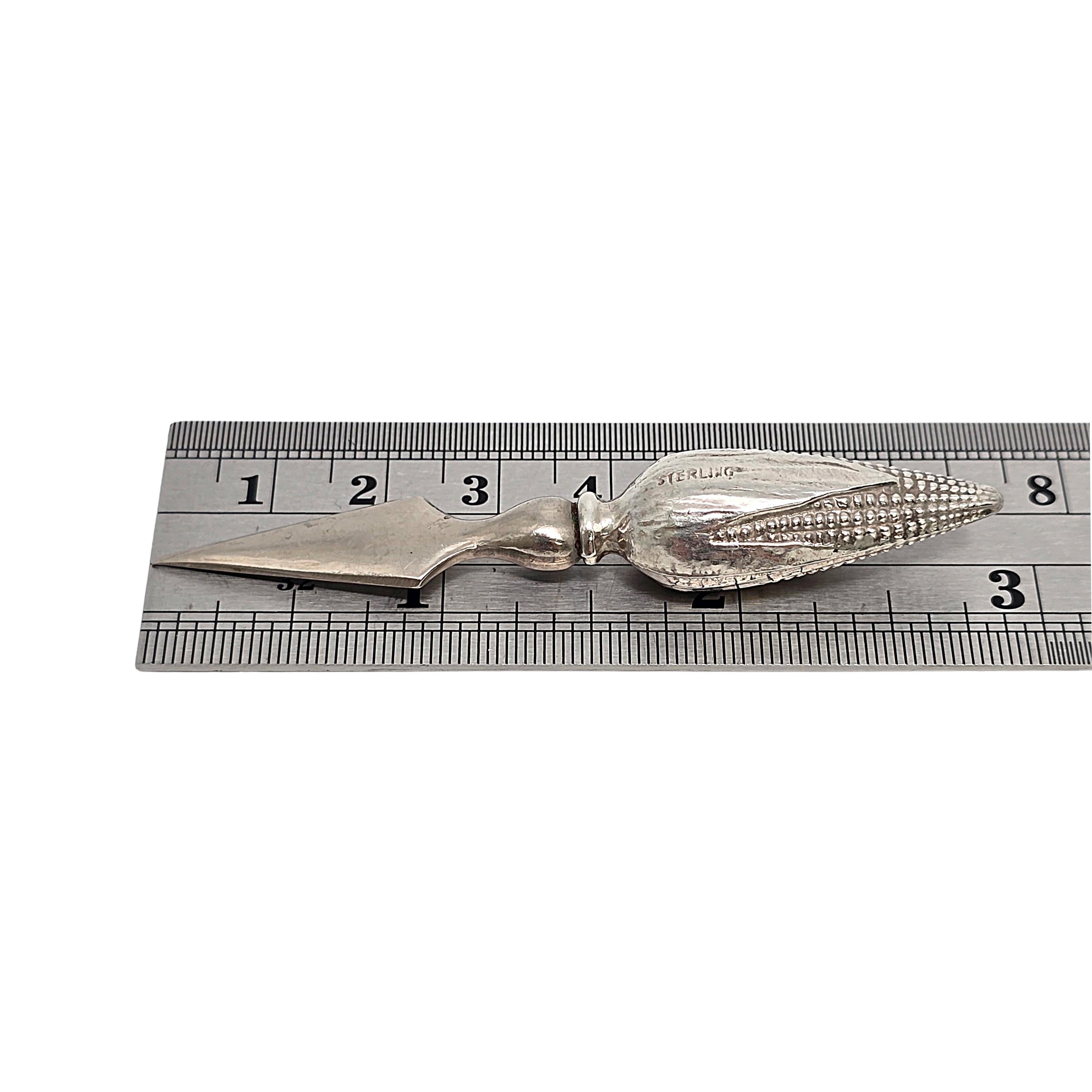 Set of 6 Sterling Silver Corn Cob Holders #18803 4