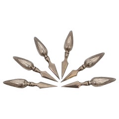 Set of 6 Sterling Silver Corn Cob Holders #18803