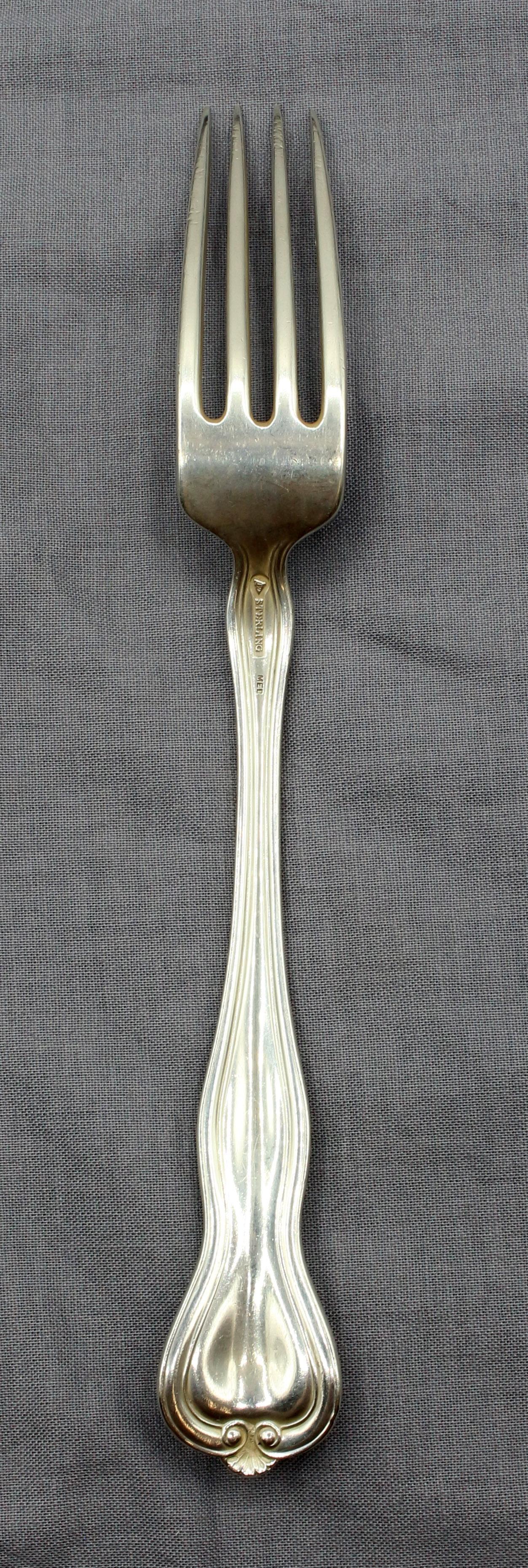 Art Deco Set of 6 Sterling Silver Forks by Watson For Sale