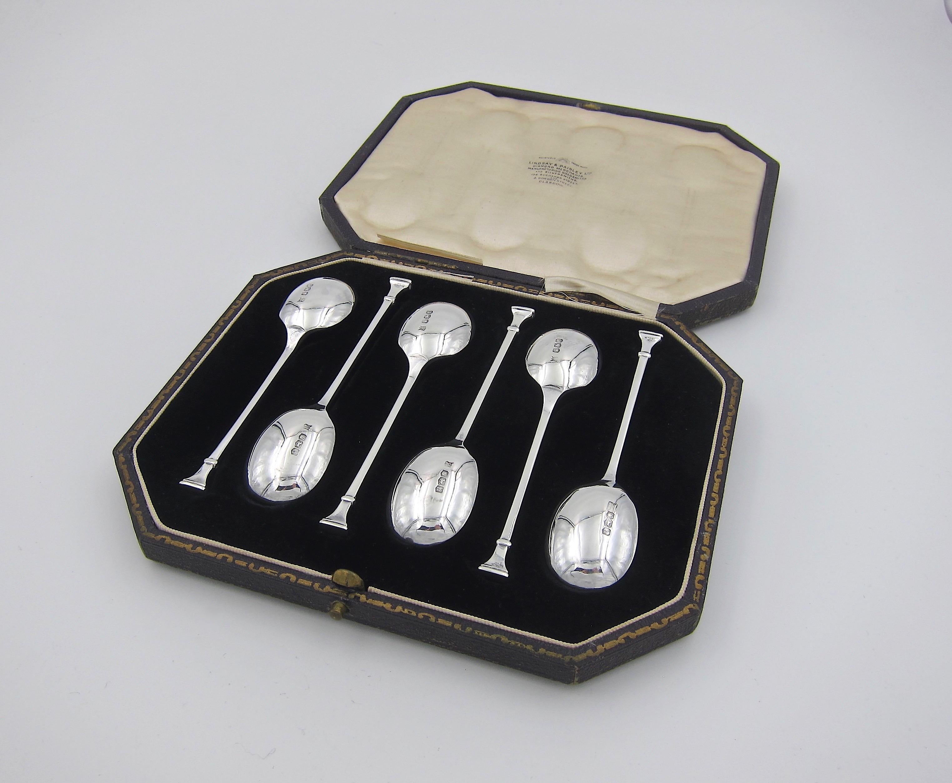 Set of 6 Sterling Silver Spoons from Cooper Brothers and Sons of Sheffield 1925 6