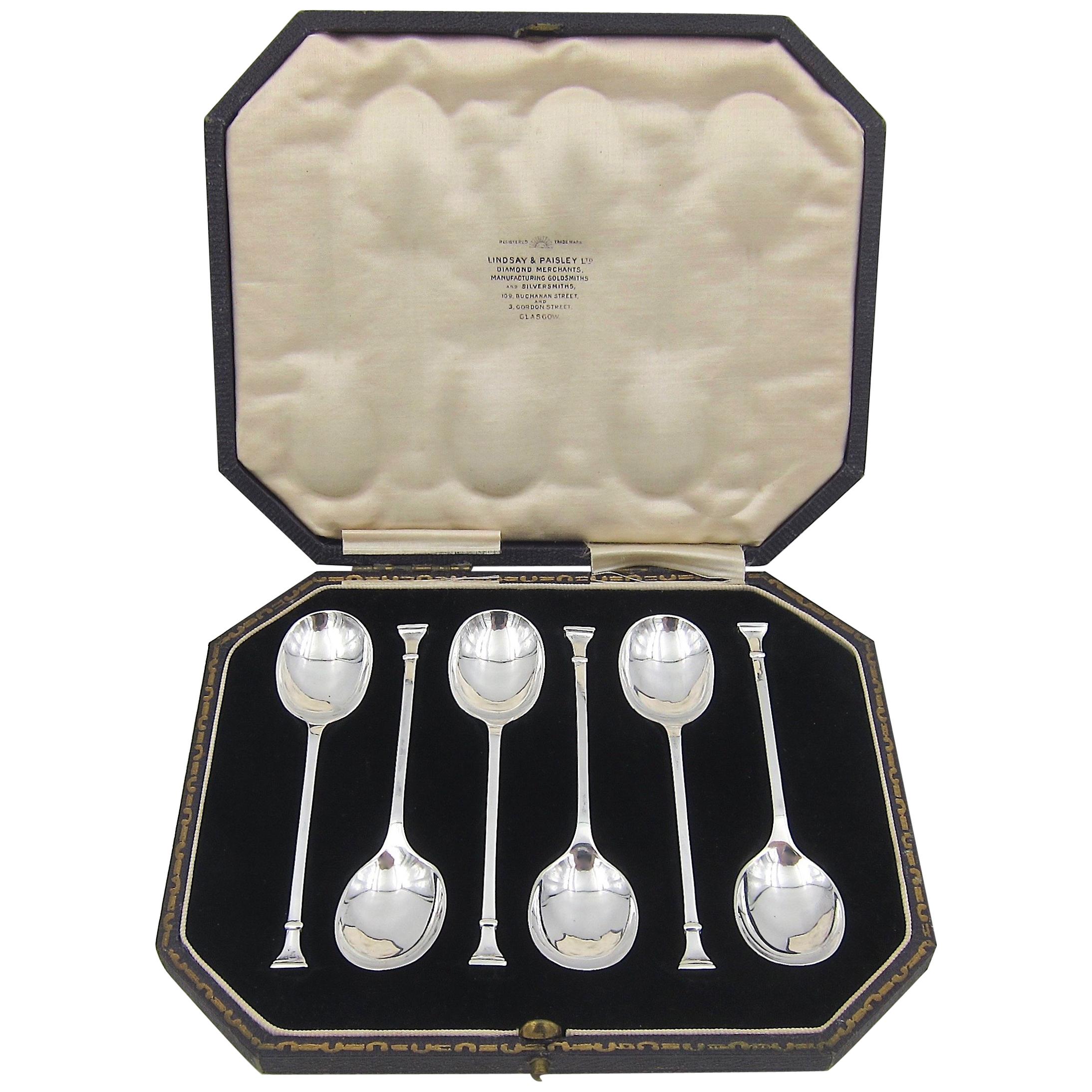 Set of 6 Sterling Silver Spoons from Cooper Brothers and Sons of Sheffield 1925