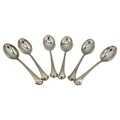 Vintage Set of 6 Sterling Silver Teaspoons by Towle