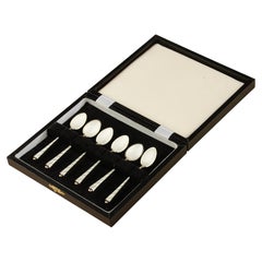 Set di 6 cucchiaini in argento 925 - smaltati - AS Sterling Denmark - Egon Lauridsen