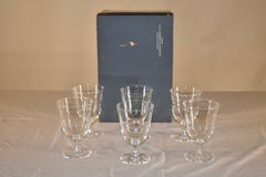 Set of 6 Steuben Wine Glasses in Original Box, Circa 1950's