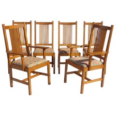 Set of 6 Stickley Spindle Mission Collection Dining Chairs