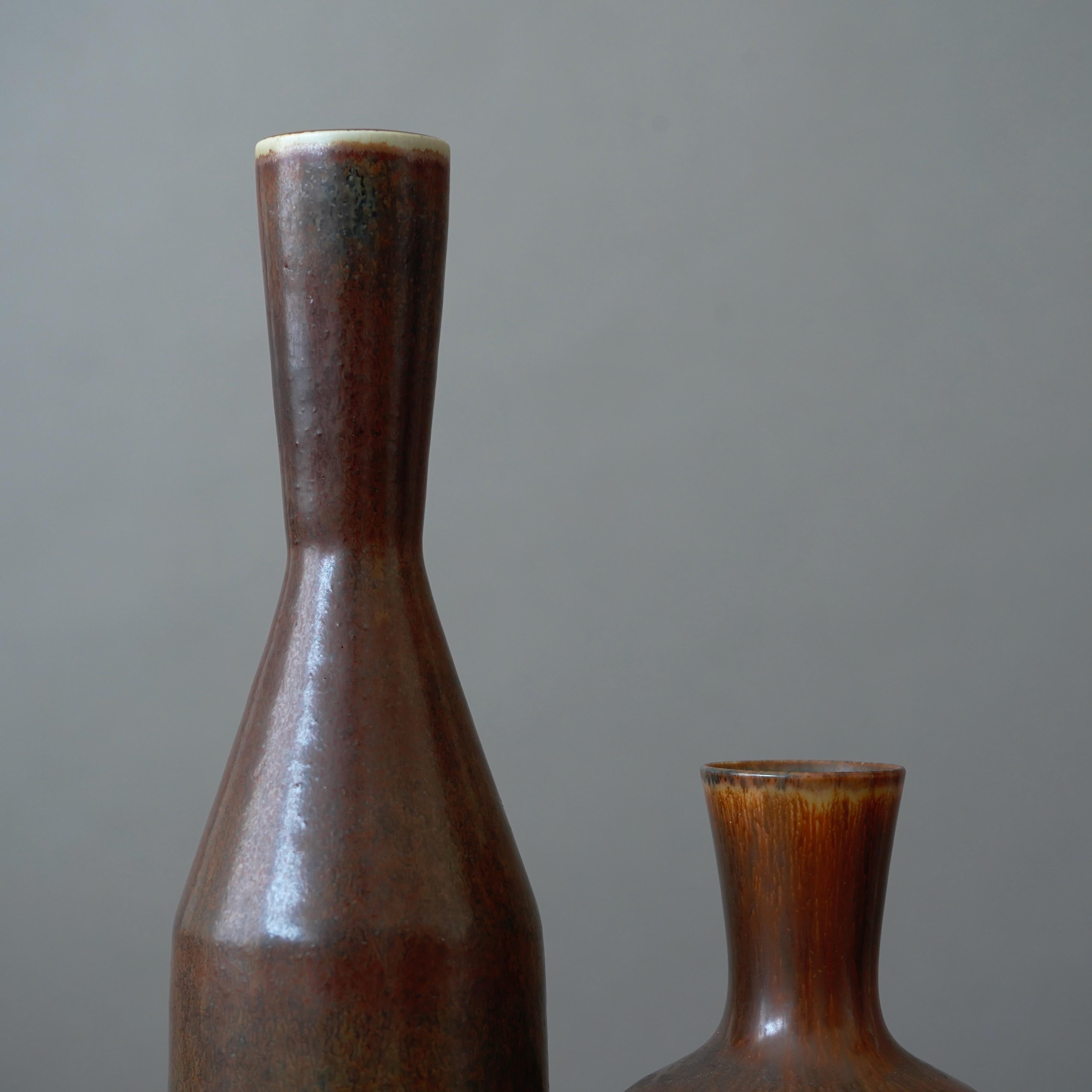 Set di 6 vasi in gres di Carl-Harry Stalhane, Rorstrand, Svezia, anni '50 in vendita 3