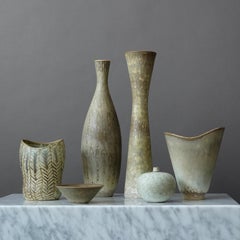 Set di 6 vasi in gres di Carl-Harry Stalhane, Rorstrand, Svezia, anni '50