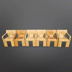 Set di 6 poltrone "strip" di Gijs Bakker per Castelijn, Paesi Bassi, anni '70