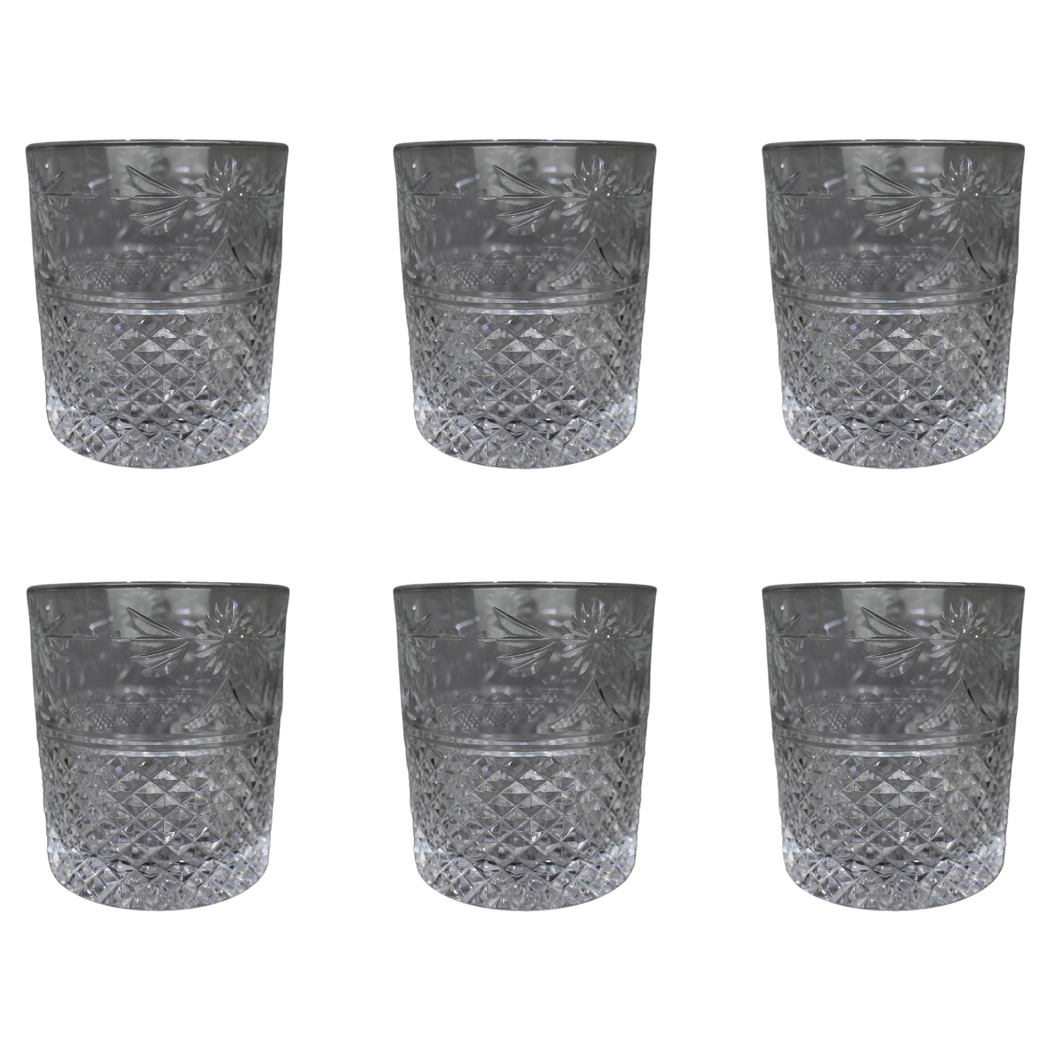 Set di 6 bicchieri di cristallo Stuart con motivo Beaconsfield