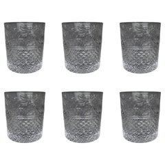 Set of 6 Stuart Crystal Beaconsfield Pattern Tumblers