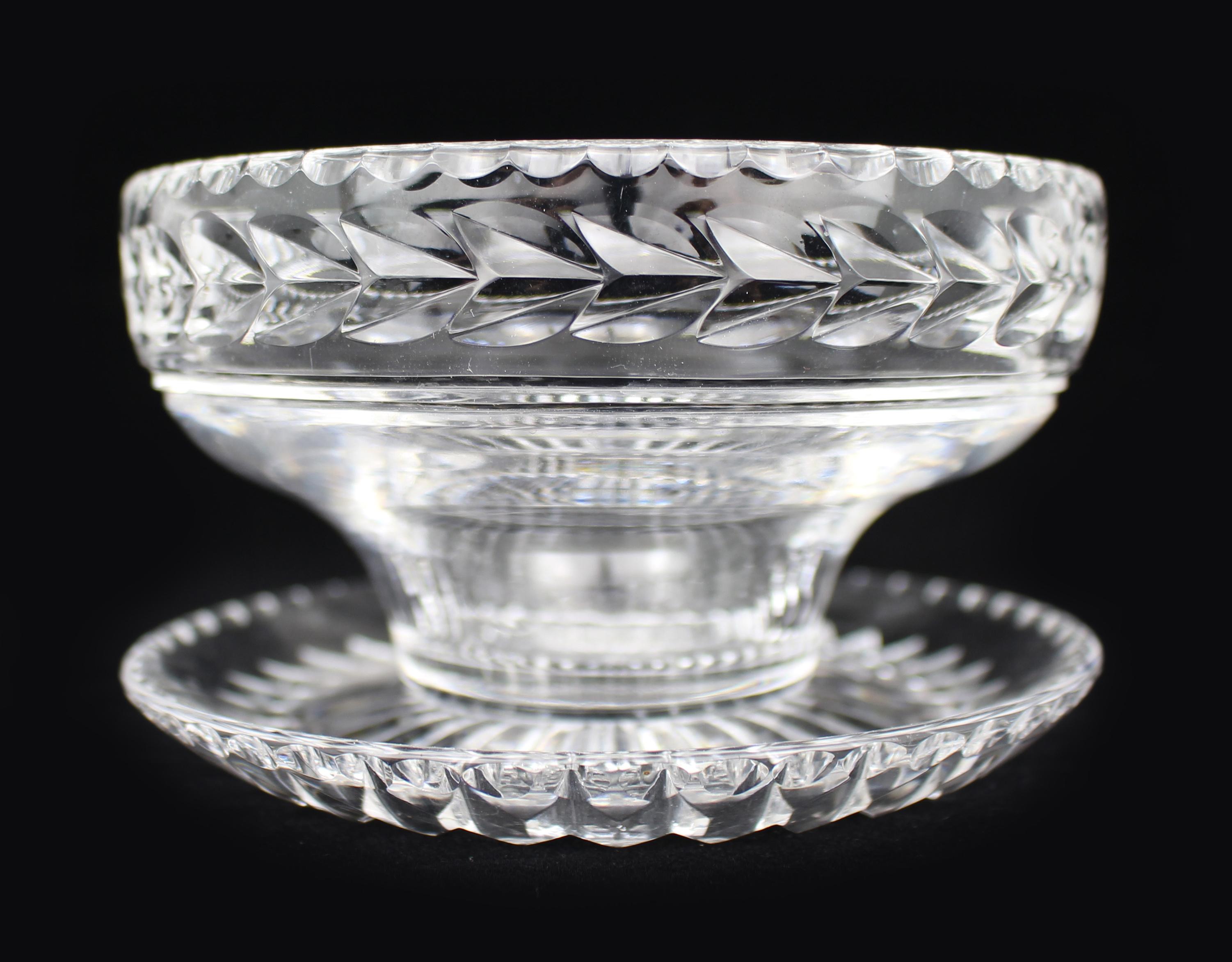 Satz von 6 Stuart Crystal Cheltenham Eisbecher aus geschliffenem Glas (Britisch) im Angebot