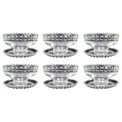 Lote de 6 Platos para Sundae de cristal tallado Stuart Crystal Cheltenham