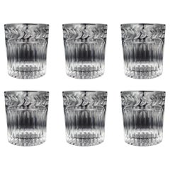 Set of 6 Stuart Crystal “Senator” Pattern Tumblers