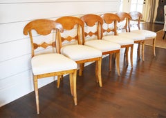 Set of Six Swedish Biedermeier Dining Chairs