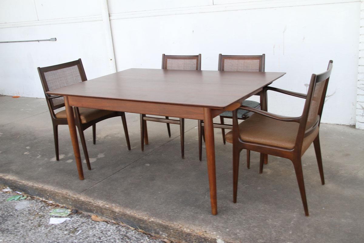 Set di 6 sedie da pranzo svedesi in teak e canna attribuite a Karl-Erik Ekselius in vendita 7