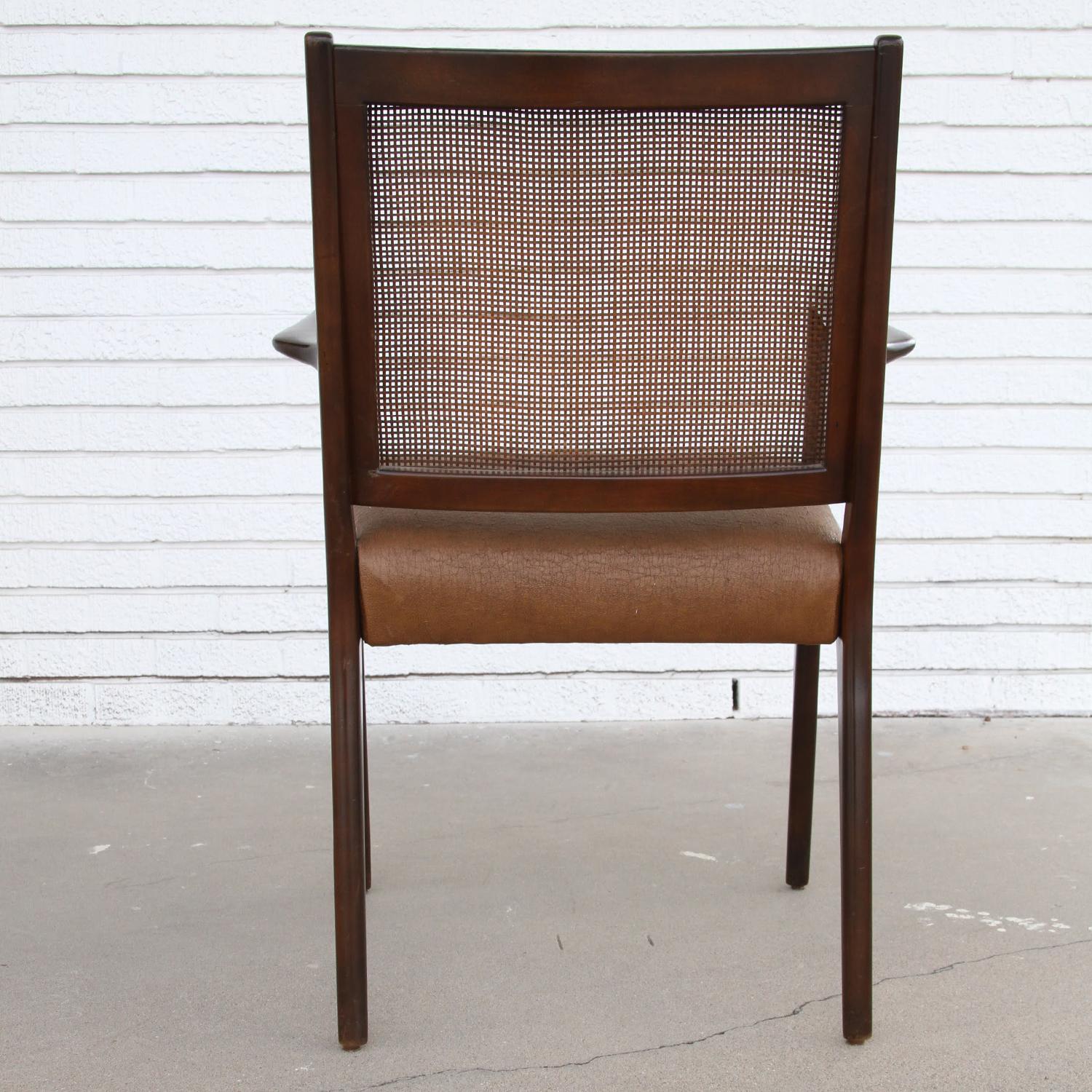 Set of 6 Swedish Dining Chairs Attributed to Karl Erik Ekselius in Teak and Cane In Good Condition For Sale In Pasadena, TX