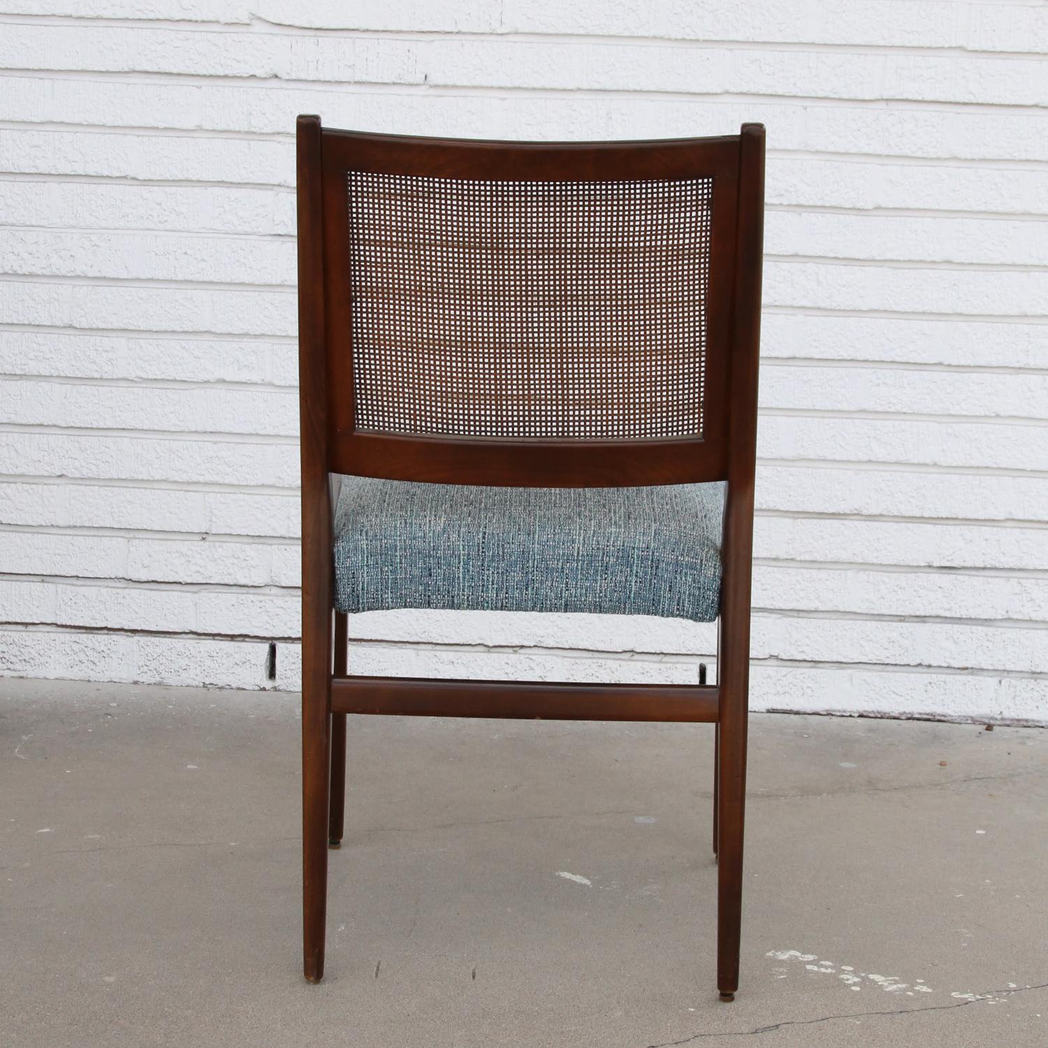 Set of 6 Swedish Dining Chairs Attributed to Karl Erik Ekselius in Teak and Cane For Sale 4