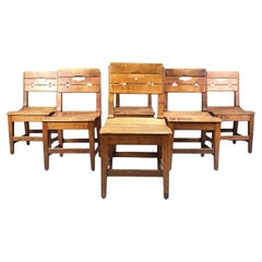 Juego de 6 sillas de comedor estilo Folk art sueco, años 60
