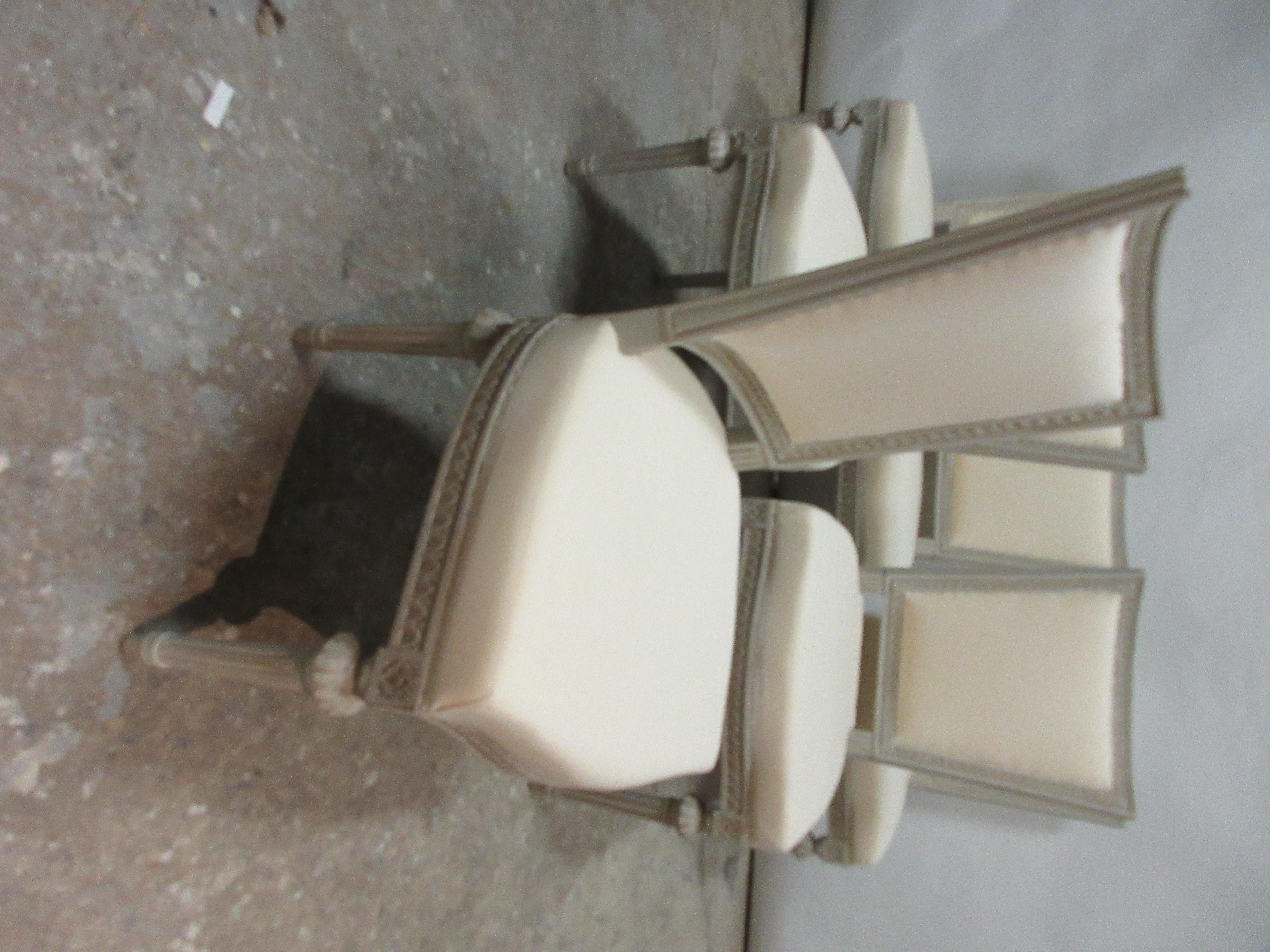 Set of 6 Swedish Gustavian Side Chairs In Distressed Condition In Hollywood, FL
