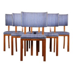 Set of 6 Swedish Mid Century Modern Dining Chairs, circa 1960