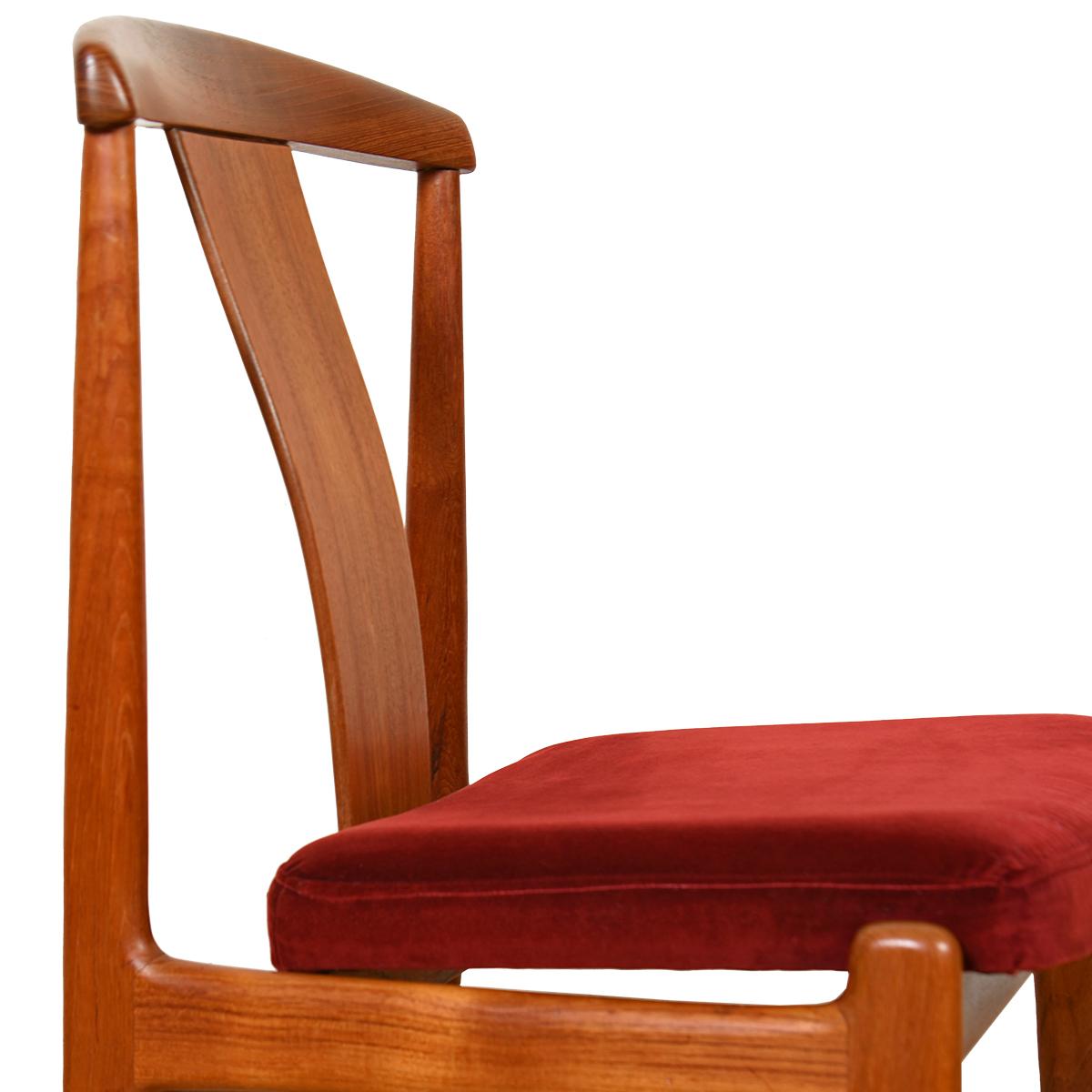 Satz von 6 modernen schwedischen Esszimmerstühlen aus Teakholz von Folke Ohlsson für DUX im Zustand „Gut“ in Kensington, MD