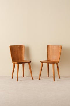Set of 6 Swedish Pine Chairs by Göran Malmvall, Svensk Fur, 1960s