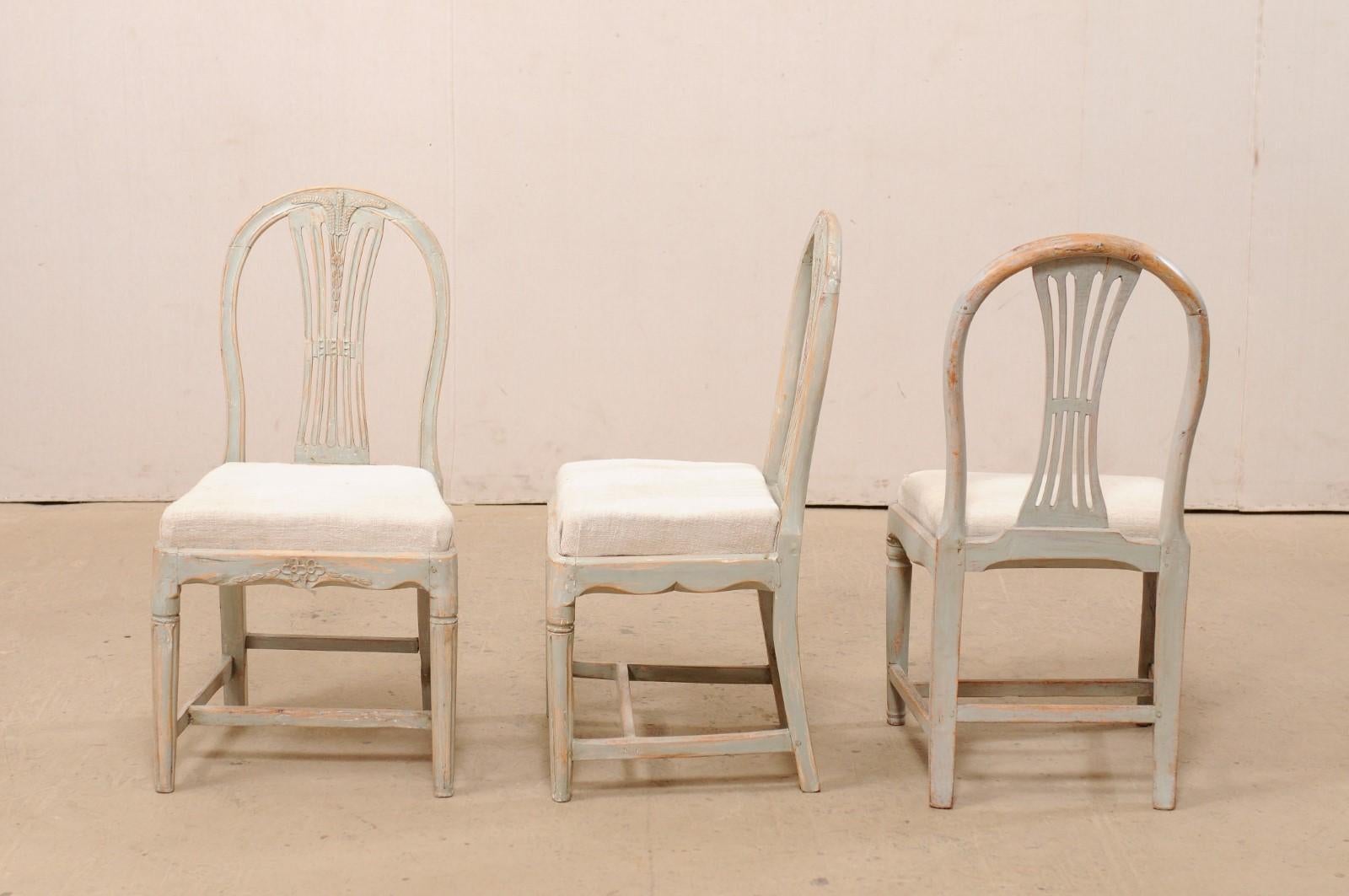 Set of 6 Swedish Provincial Gustavian Carved Wheat-Back Chairs 5