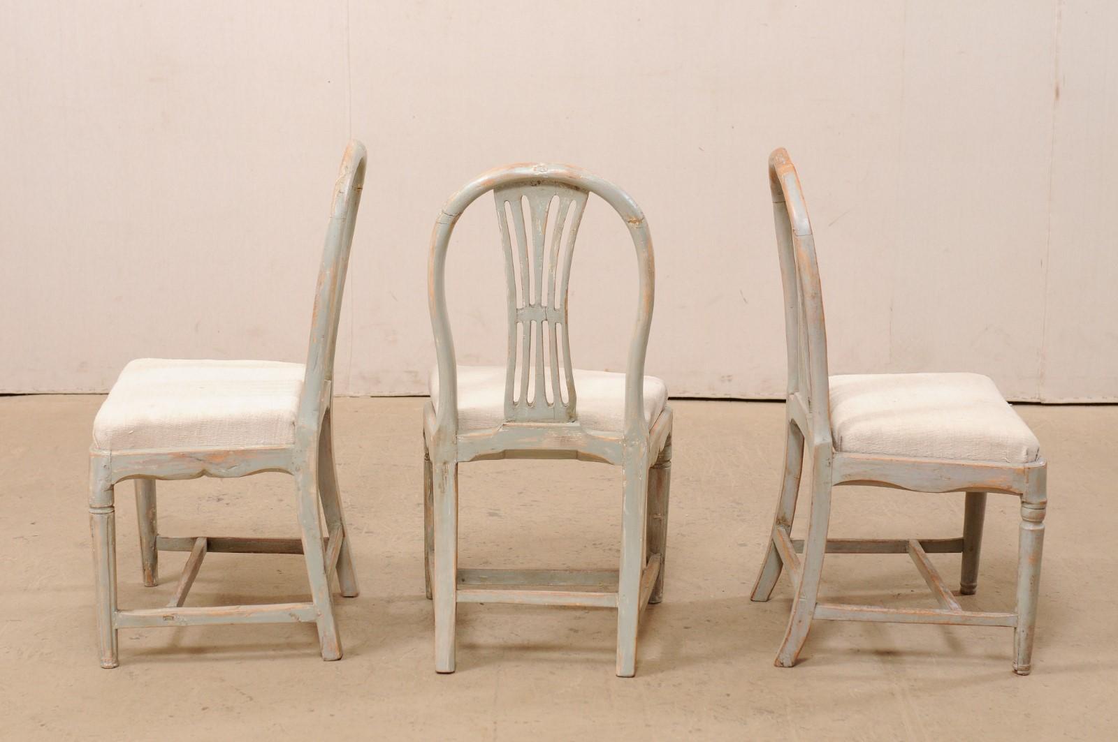 Set of 6 Swedish Provincial Gustavian Carved Wheat-Back Chairs 4