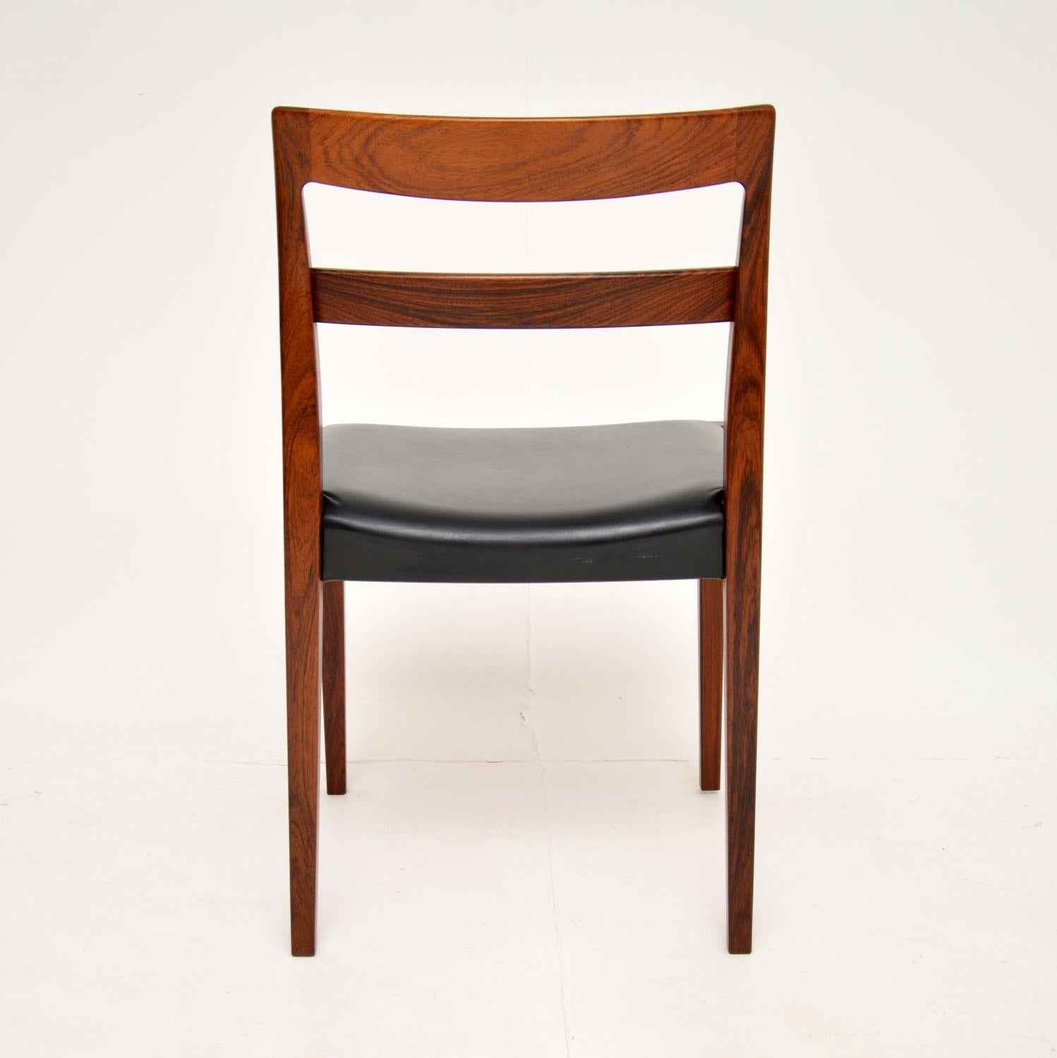 Set of 6 Swedish Vintage Wood & Leather Dining Chairs by Nils Jonsson 5