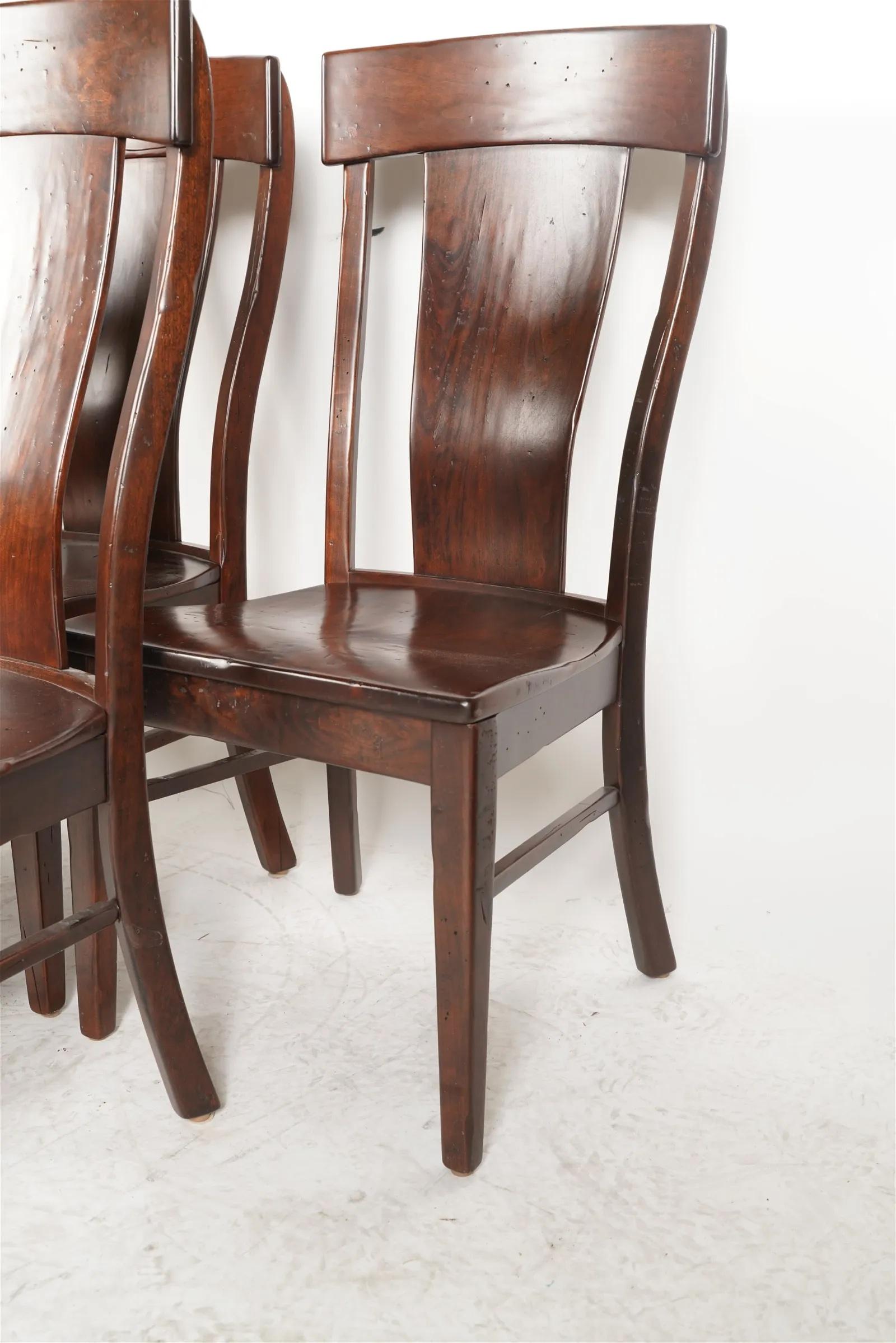 Set of 6 T Back Dining Chairs made by Simply Amish 