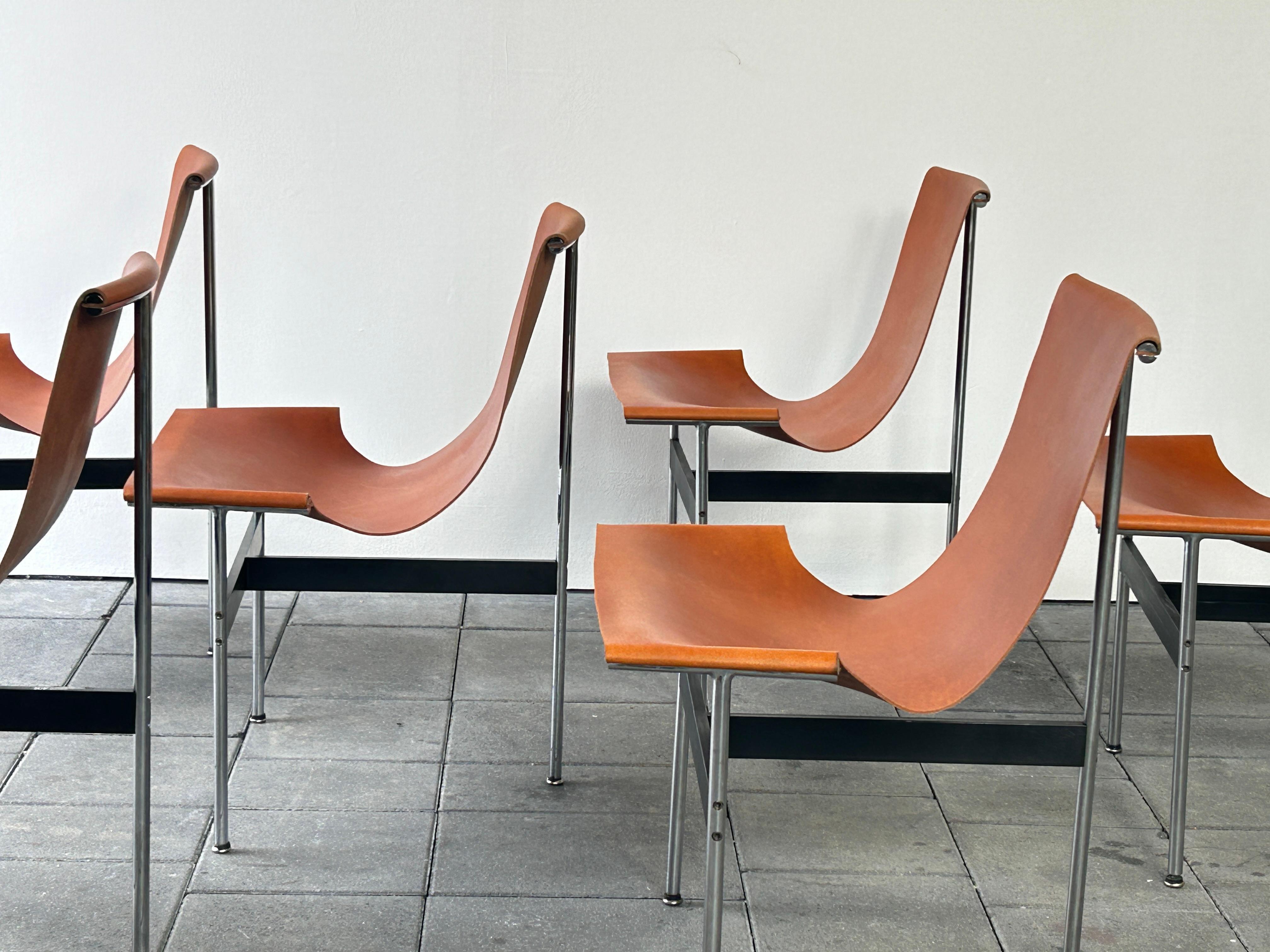 Ensemble de 6 chaises en T conçues par Katavolos Litell & Kelley en 1952 en vente 3
