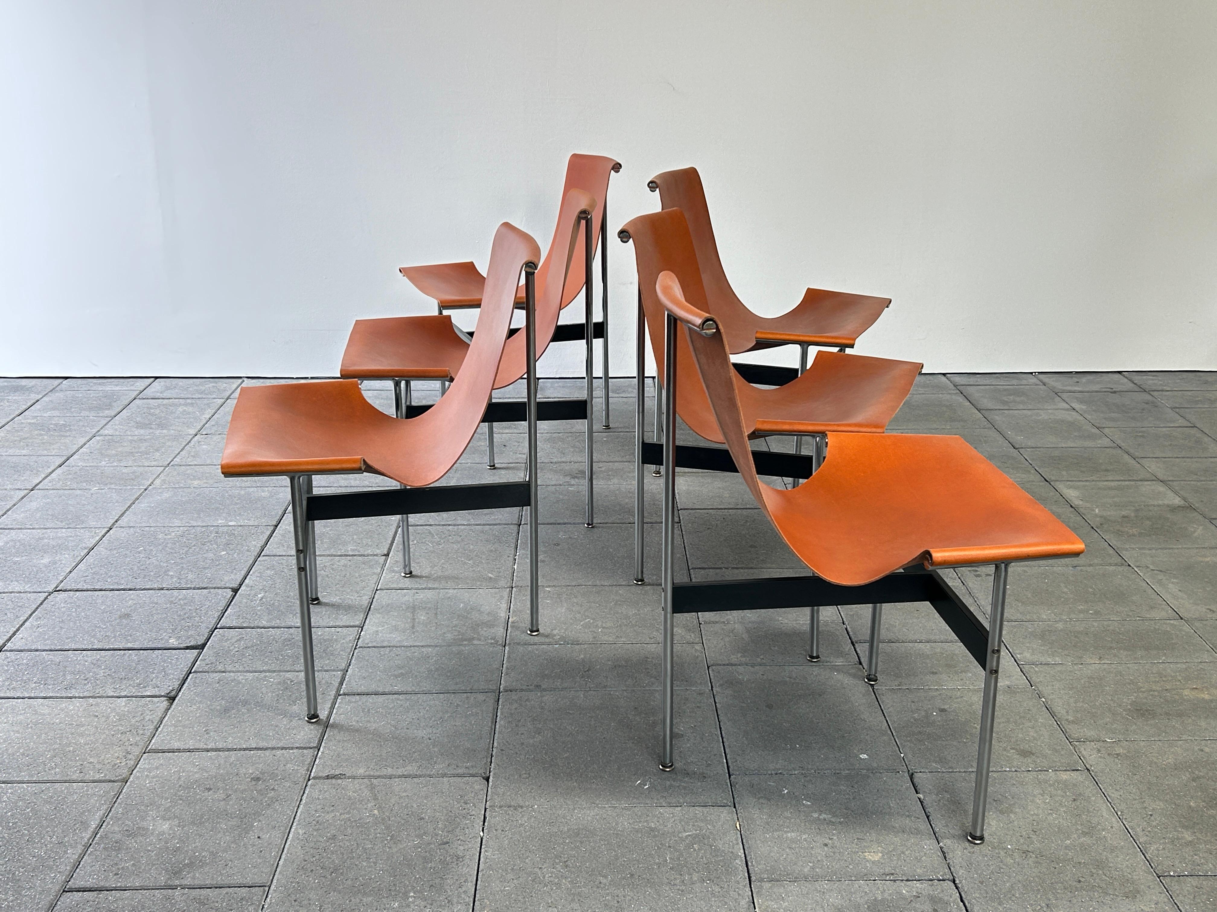 Ensemble de 6 chaises en T conçues par Katavolos Litell & Kelley en 1952 en vente 8