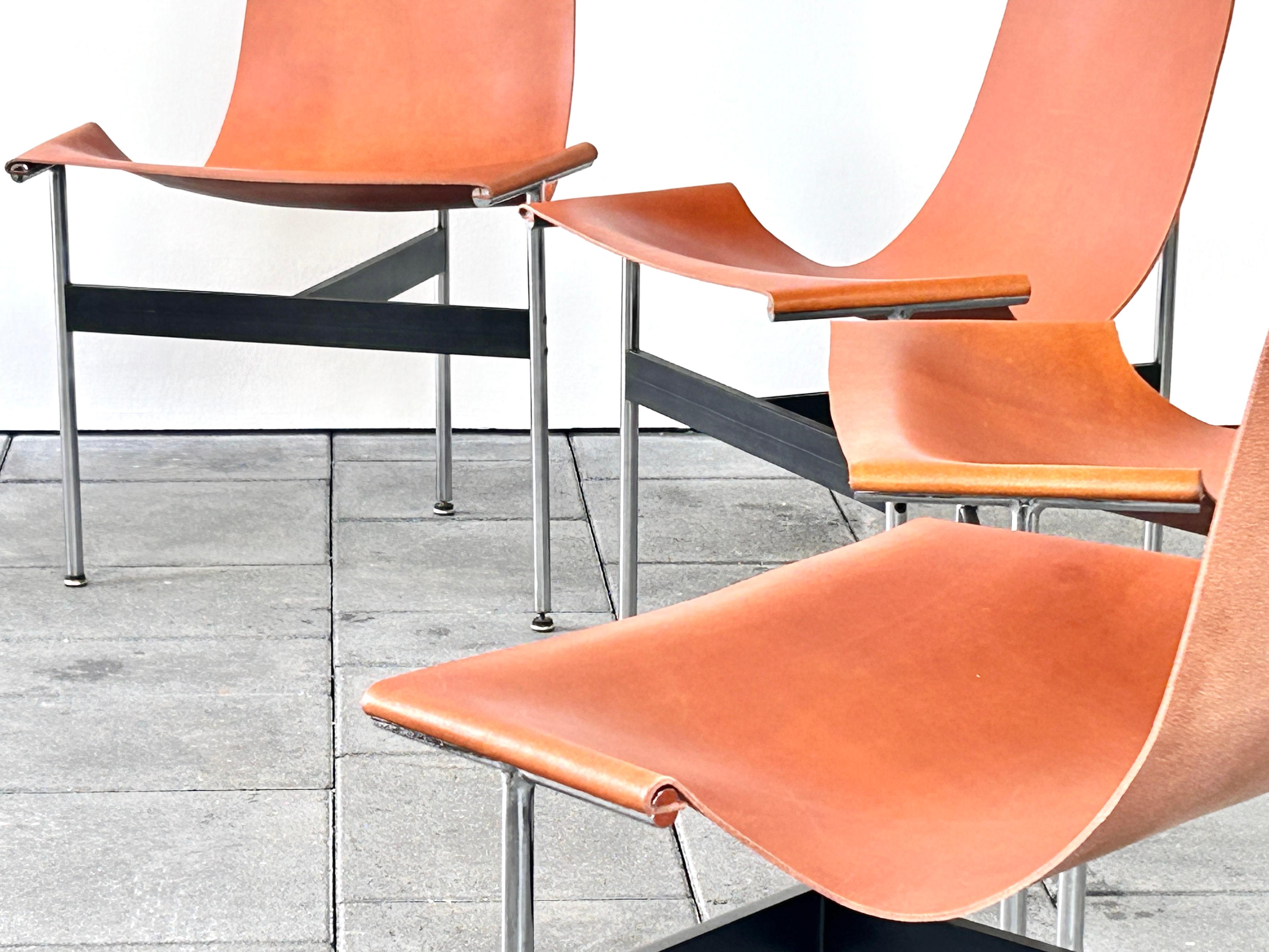 Ensemble de 6 chaises en T conçues par Katavolos Litell & Kelley en 1952 Bon état - En vente à Offenburg, Baden Wurthemberg
