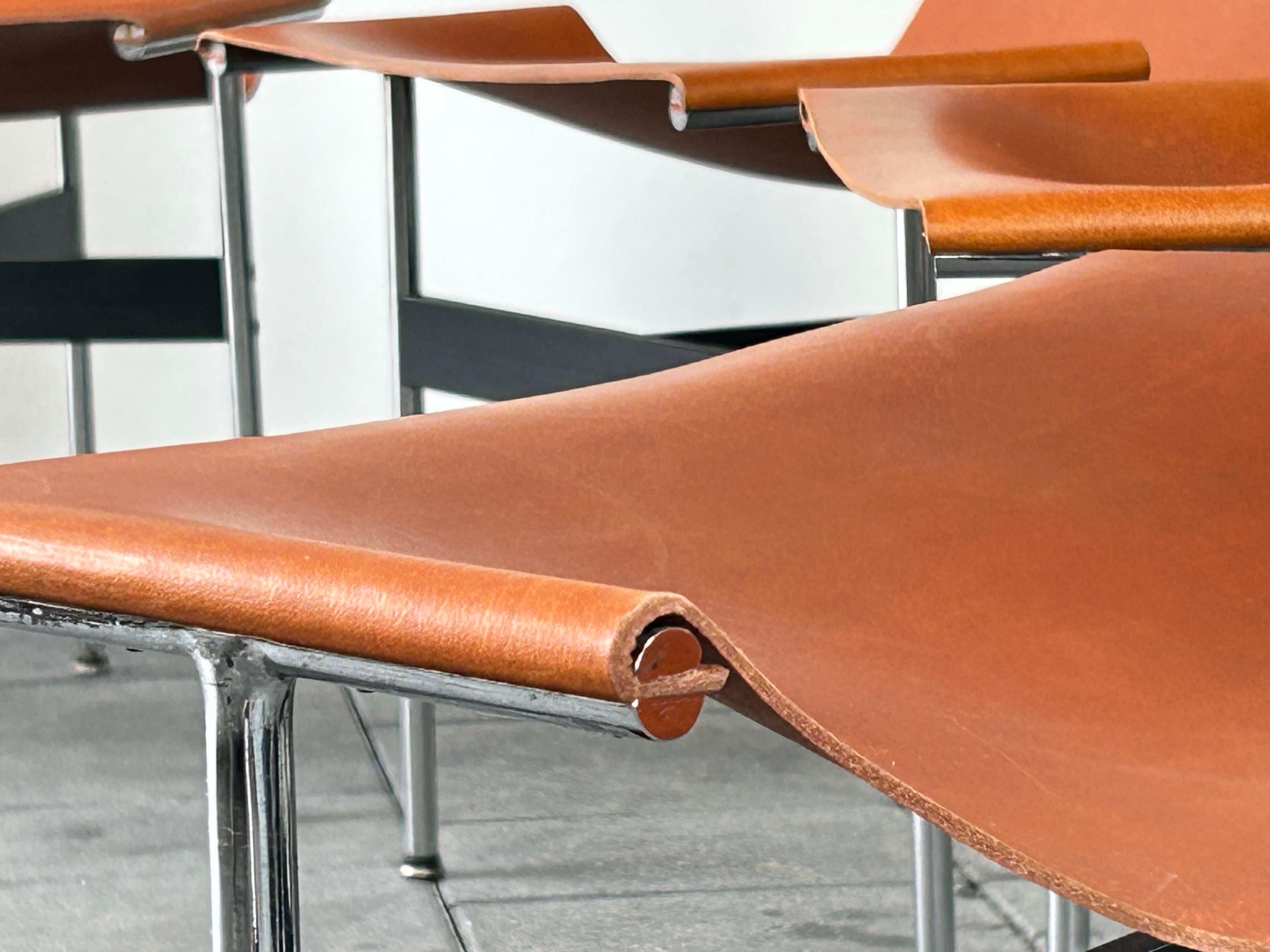 20ième siècle Ensemble de 6 chaises en T conçues par Katavolos Litell & Kelley en 1952 en vente